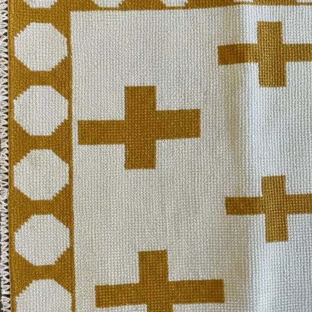 Handcrafted Artisan Cotton and Wool Handknotted Rug for Classic Charm